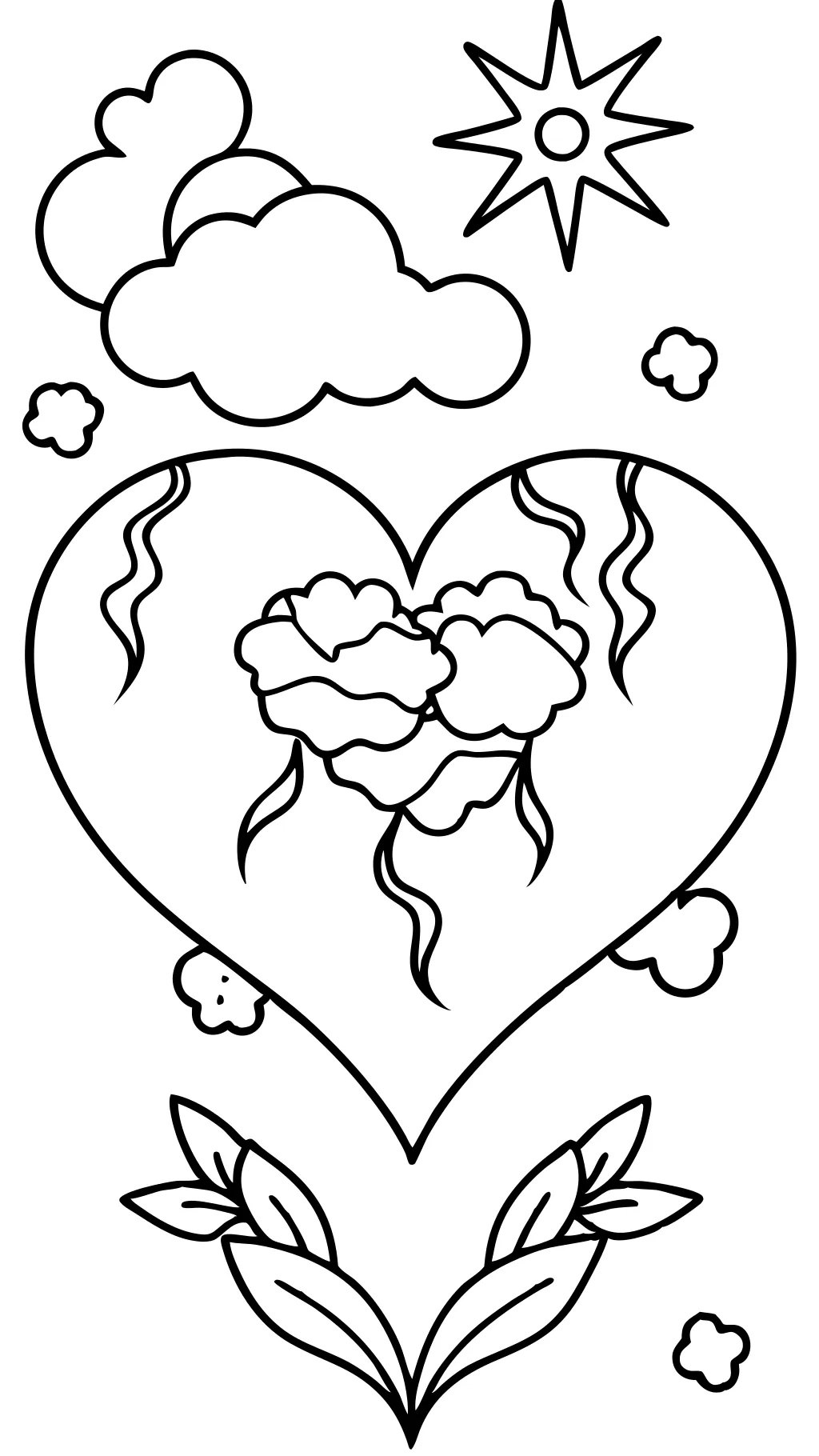 broken heart coloring pages